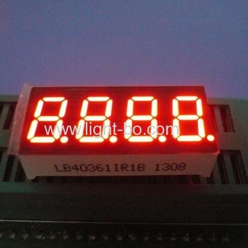 4 digit 0.36  ultra bright blue 7 segment led display common cathode