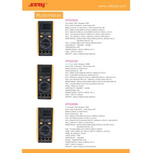Angle Adjustable 750V Portable Digital Multimeter Tester