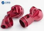 10~16HW Red Anodized Die Casting Parts CNC Precision Machining Tube With Threads
