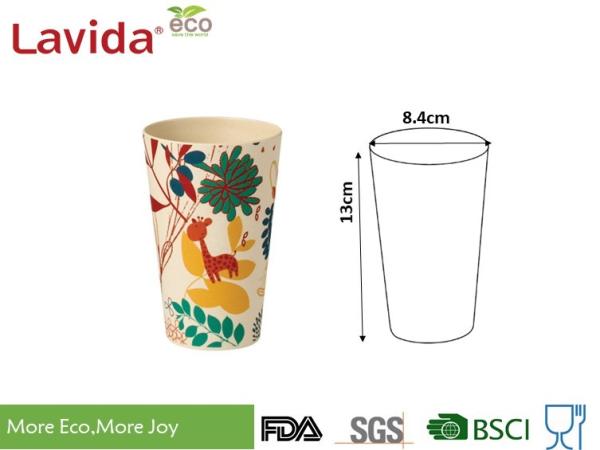 Quality BPA Free Bamboo Fibre Eco Cup 15.6oz 440ml Non - Fragile With Unique Rustic Texture for sale