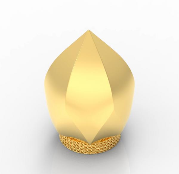 Zinc Alloy Luxury Perfume Bottle Cap Gold Plating Metal Lettering Customized Logo