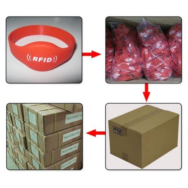 Rewritable ISO14443A NFC Rfid Wristbands Silicone Customized Logo