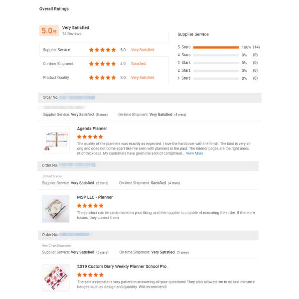 Hardcover CMYK Print School Academic Inspirational Weekly Planner Paper Note Book