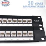 Unshielded UTP Network Rack Mount Patch Panel 2u 48 Port Keystone Jack Modular