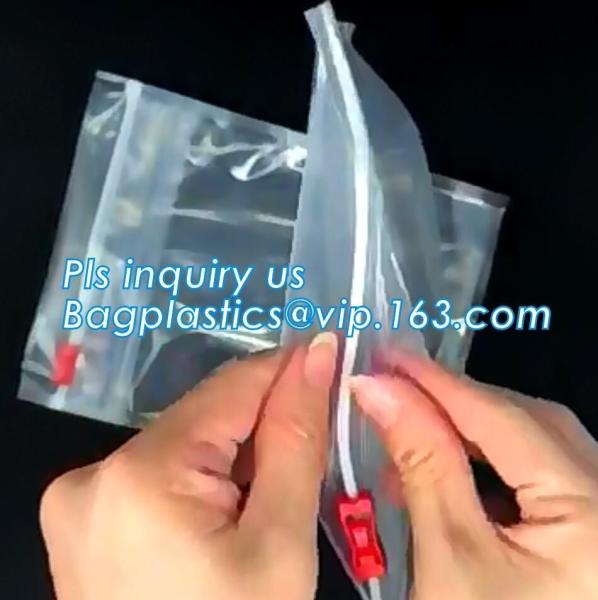 Quality bag with plastic zipper and slider OEM orders are welcome, slider zip frosted soft touch plastic bag for T-Shirt packagi for sale