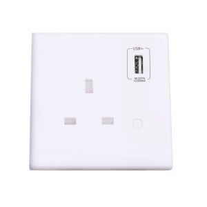 China Zigbee Version UK Smart Wall Socket With USB on sale