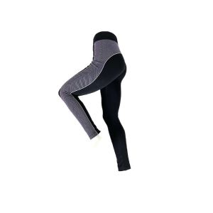 China Sports Womens Seamless Leggings High Waisted Tummy Control Black Polyester wholesale