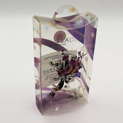 Folding Transparent Plastic Packaging PVC Boxes , Recyclable Clear PVC Plastic Boxes