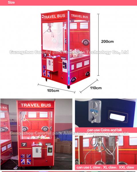 30CM Big british style telephone Coin Operated Games super big prize gift game claw game machine