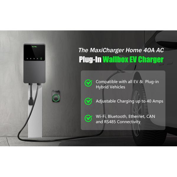 Autel MaxiCharger AC Wallbox Home 40A - NEMA 14-50 - EV Charger with Separate Holster