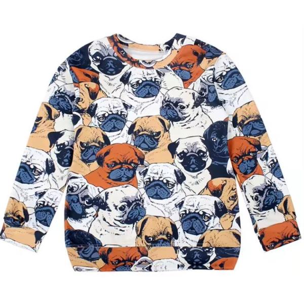 Custom Design All Over Print Youth Sublimation Sweatshirt 100% Polyester Pullover