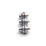 102F Series 4 Pin Socket Connector IP68 Waterproof Chrome Plated For Robotics