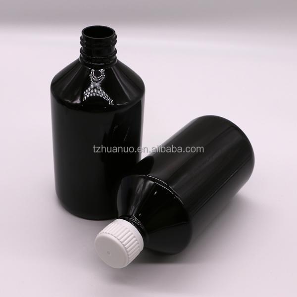 500mL/16.9oz PET Plastic Syrup Bottle Liquid Supplement Medicine Container with Lids