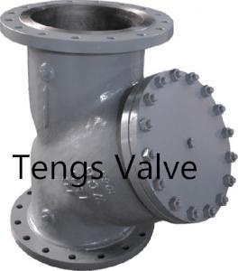 China API 900 LB Flanged Y Strainer Cast Steel Bolted Cover Wye Type Filter With Drain Valve on sale