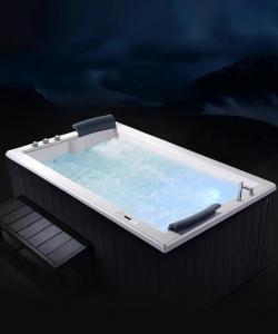 China 2 Person Whirlpool Acrylic Jacuzzi Tub Home Improvement Independent Water Massage wholesale