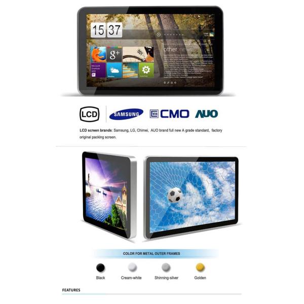 Aluminum Silver Wall Mounted Digital Signage Media Player 4G Anti Dust