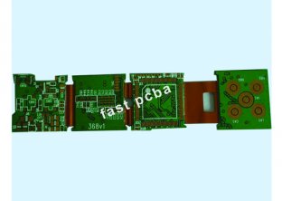 China PI 0.15MM+FR4 1.6mm 2 Layers Green Solder Mask Rigid Flex PCB for Connecting PCBs wholesale