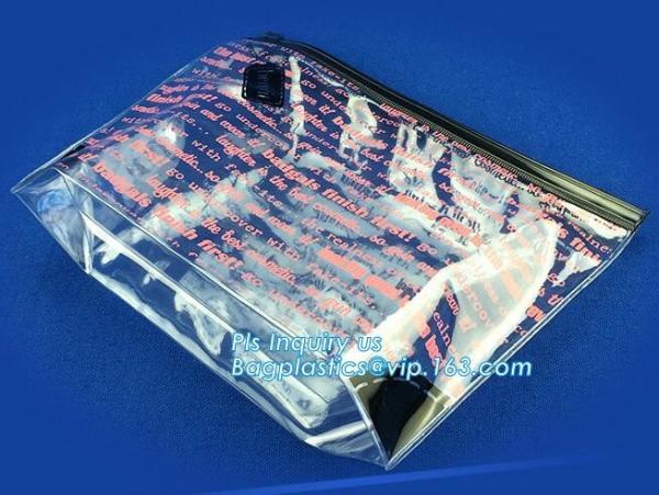 Quality PVC Slider zipper bag plastic bag with zipper, slider zipper plastic bag for packaging, slider zipper pvc pouch clear vi for sale