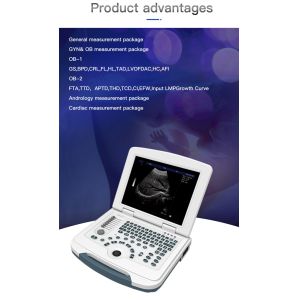 Multilingual USB Port Color Doppler Ultrasound Scanner PRF Adjustable