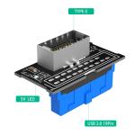Vertical USB 3.1 Front Panel Socket Key-A Type-E to USB 3.0 for Speed Data