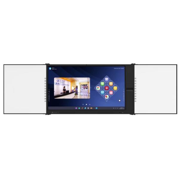 Quality Intelligent 2 Sided Black Green Whiteboard With 75 86 Inch Android Touch Panel Board With Camera Mic Document Scanner Mobile Stand For Office School Educations for sale