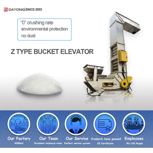 Customized Modular Z Bucket Elevator For Potato Chips Multimouth Output