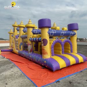 Custom Commercial Inflatable Obstacle Course With Slide Waterproof Diversified