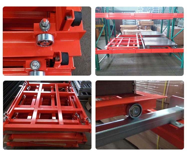 Adjustable Heavy Duty Push Back Pallet Racking System FEM Standard