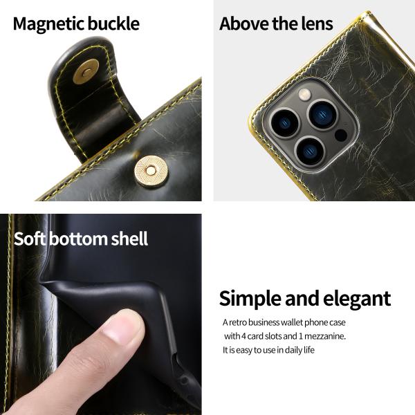 Detachable Iphone Protective Cases Magnetic Card Pocket Phone Case Galaxy S22