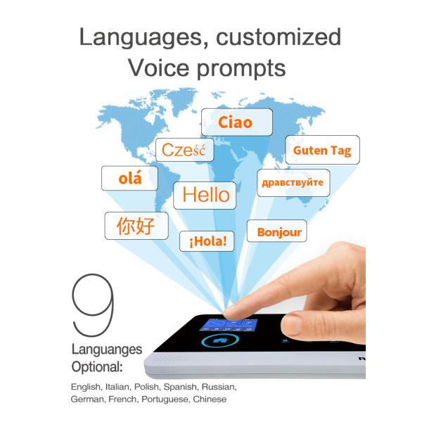 433.92MHz 2G 3G 4G 3.6V 500mAh GSM Alarm System With Center