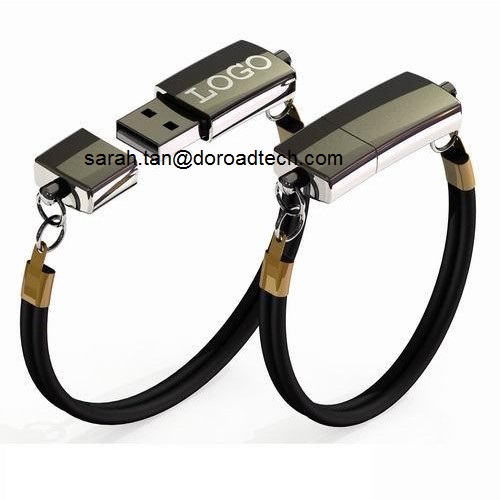 China Metal Bracelet USB Flash Disks with Customized Logo Printing wholesale