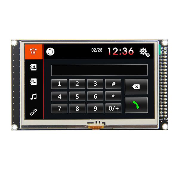 4.3 Inch 16 Bit TFT LCD Module MCU8 Interface SSD1963 Resistive Touch LCM