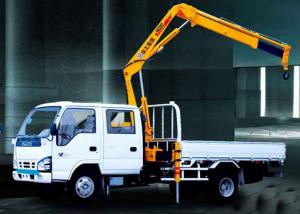 China Durable Mobile Folding Truck Articulated Boom Crane , 3200kg Truck Mounted Crane wholesale