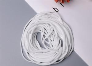 China 2mm 3mm 4mm Elastic Ear Loop / White Disposable Round Elastic String Flat Ribbon wholesale