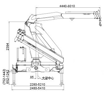 XCMG 6.3 Ton SQ6.3ZK2 Articulating Truck Mounted Crane With Low Price