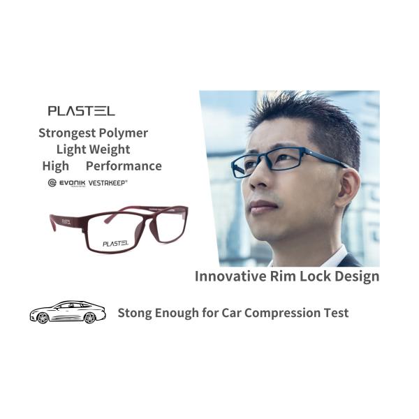 Flexible Men's Optical Glasses 56mm Eyeglasses High Performance