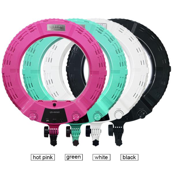 Custom Color 18 Inch LED Ring Light , QS-480SIl CRI 95 Tattoo Ring Light