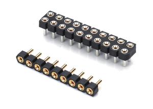 2.0mm Machined Round Female Pin Header Connector Dual Row PCB H2.8mm 7.4mm