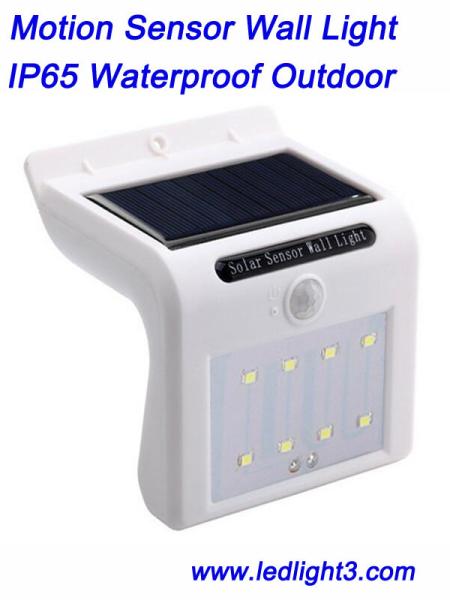 Quality Solar Lights 8 LED Wireless Waterproof Motion Sensor Outdoor Light for Patio, Deck, Yard, Garden for sale
