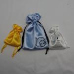 Colorful Satin Drawstring Bag Ribbon String For Soap Gift Custom Made
