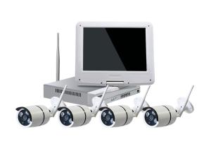 China 10 Inch LCD WiFi CCTV Camera Kit , IR Bullet 4 Camera Security System Max 4TB HDD wholesale