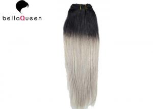 China Ombre Color 1b / Sliver Heat Resistant Human Hair Lace Front Wigs Girl use wholesale