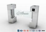 Access Control Card Pedestrian Security Gates Flap Barrier Gate With Bar Code