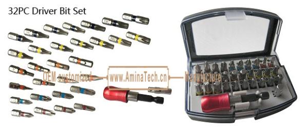 Quality 32PC Driver Bit Set,Screwing tool,Bit Set,Size:105X71X45mm,Package Box,Screwing Tool,More Discount for sale