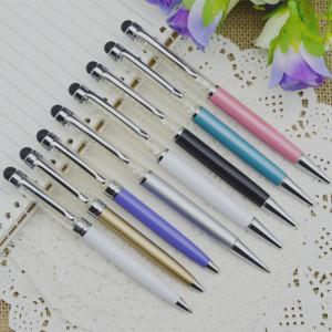 China capacitance touch screen stylus crystal phone writing pen with ball pen,Promotional pen wholesale