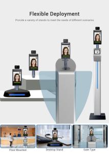 China 8.0&quot; Face Recognition Attendance Machine , Face Temperature Scan Kiosk RFID Card Support wholesale
