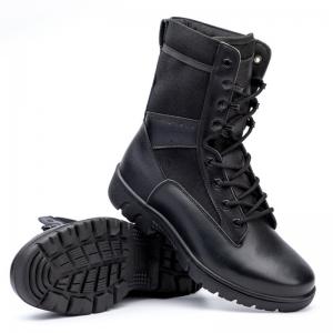 China Military Sweat Absorption High Top Combat Boots Shock Absorption on sale