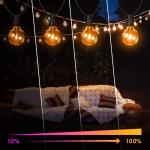 Color Changing Outdoor String Lights RGB LED String Lights G40 Globe Bulbs
