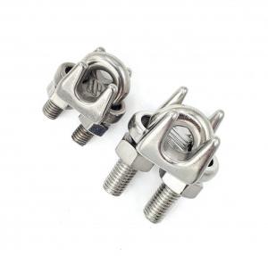 China DIN 741 Drop Forged Stainless Steel Wire Rope Clamp For Cable End Connections on sale