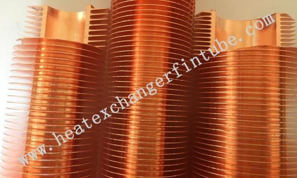 Quality B111 C12200 OD 1'' Tube Carbon Steel / Copper Extruded Finned Tubes for sale